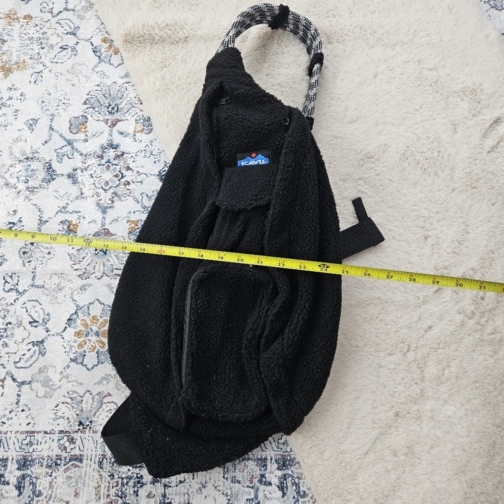 Kavu Fleece 4 Rope Sling Bag Black - Picture 10 of 10